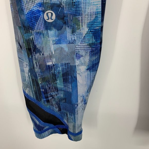 Lululemon Leggings On Pace Tight 7/8 Sun Dazed Multi Blue - Picture 14 of 16